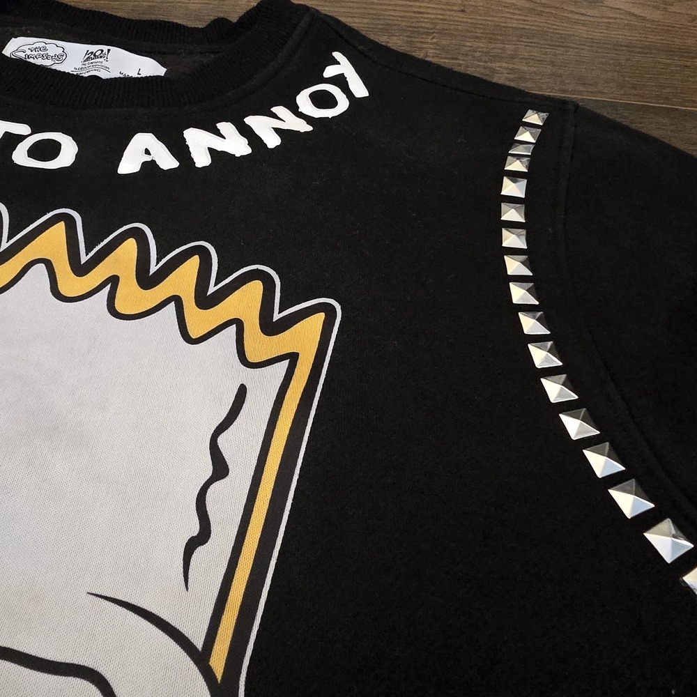 he Simpsons Freeze Max Polished Punk Bart Sweatshirt L Black Pullover - Picture 3 of 13